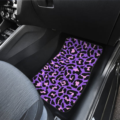 Cheetah Purple Neon Print Pattern Car Floor Mats
