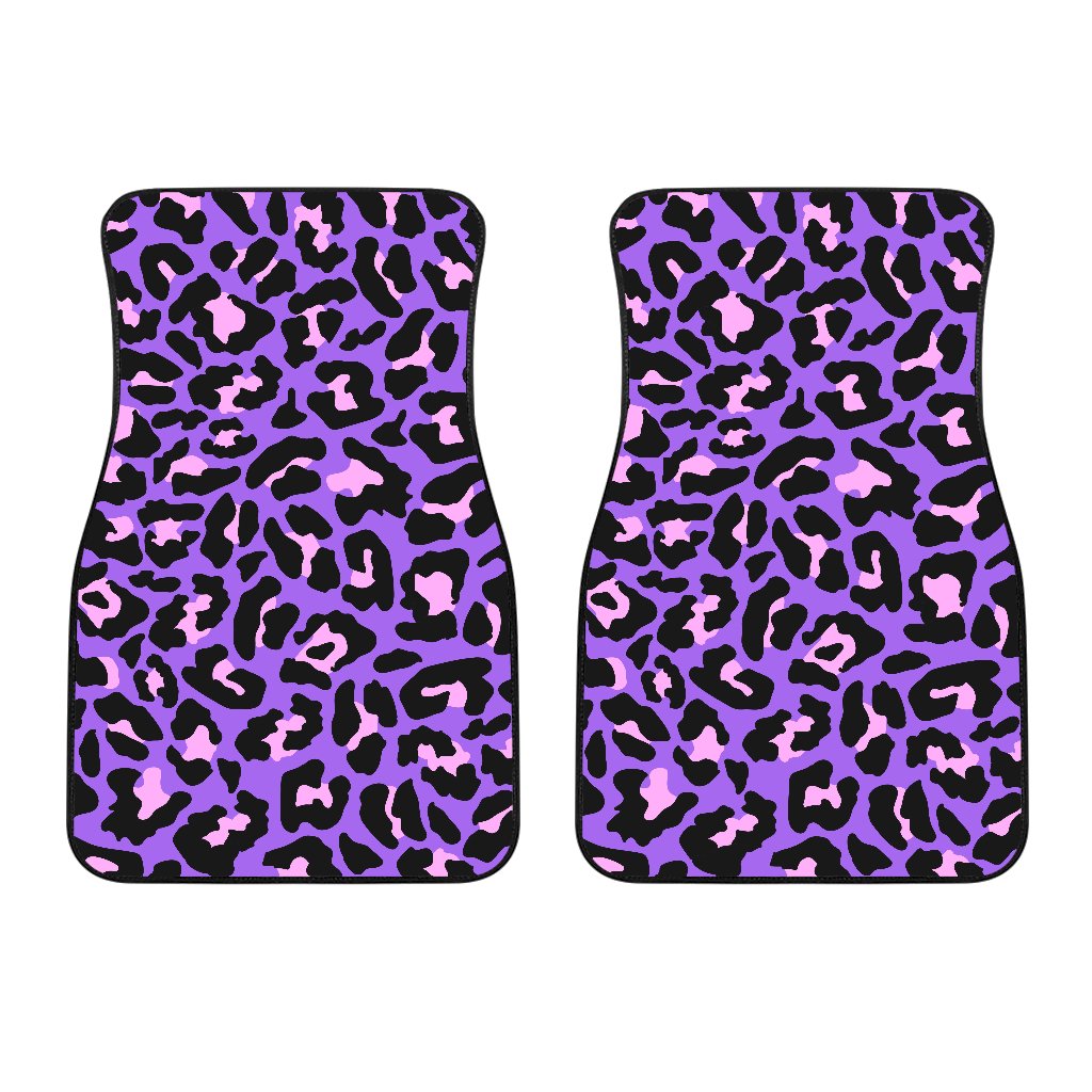 Cheetah Purple Neon Print Pattern Car Floor Mats