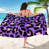 Cheetah Purple Neon Print Pattern Sarong Pareo Wrap