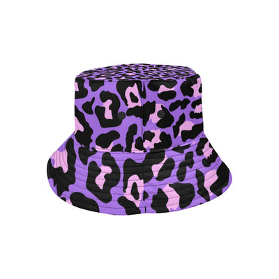 Cheetah Purple Neon Print Pattern Unisex Bucket Hat