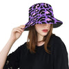 Cheetah Purple Neon Print Pattern Unisex Bucket Hat