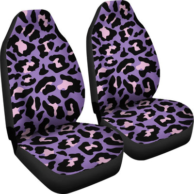 Cheetah Purple Neon Print Pattern Universal Fit Car Seat Covers