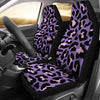 Cheetah Purple Neon Print Pattern Universal Fit Car Seat Covers
