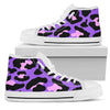 Cheetah Purple Neon Print Pattern Women High Top Shoes