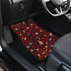 Cheetah Red Print Pattern Car Floor Mats