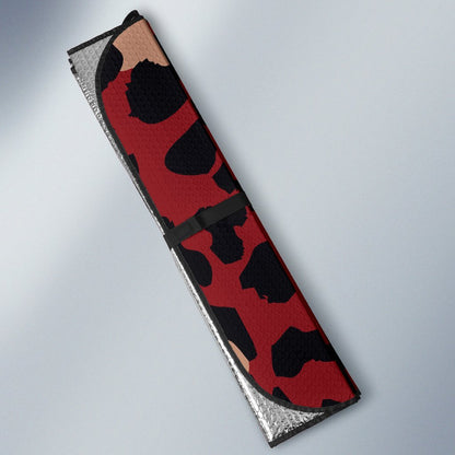 Cheetah Red Print Pattern Car Sun Shade For Windshield