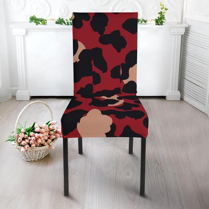 Cheetah Red Print Pattern Dinning Chair Slipper-JTAMIGO.COM