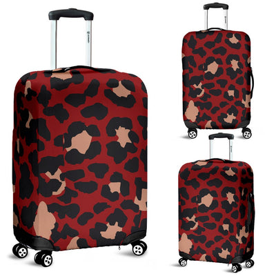 Cheetah Red Print Pattern Luggage Cover Protector