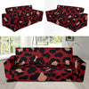 Cheetah Red Print Pattern Sofa Slipcover-JTAMIGO.COM