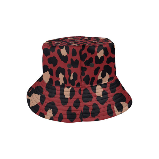 Cheetah Red Print Pattern Unisex Bucket Hat