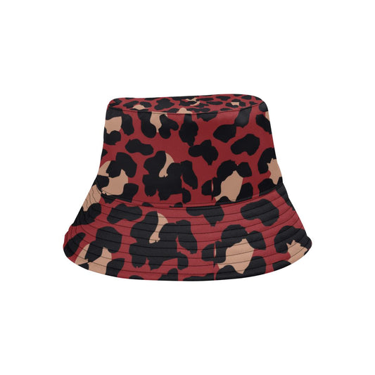 Cheetah Red Print Pattern Unisex Bucket Hat