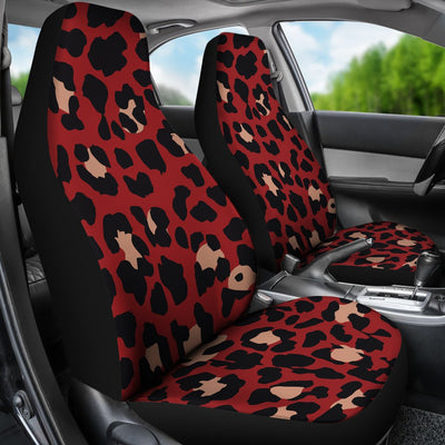 Cheetah Red Print Pattern Universal Fit Car Seat Covers