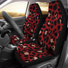 Cheetah Red Print Pattern Universal Fit Car Seat Covers