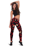 Cheetah Red Print Pattern Women Leggings