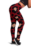 Cheetah Red Print Pattern Women Leggings
