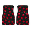 Cherry Black Background Car Floor Mats