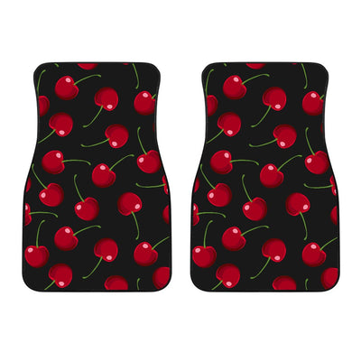 Cherry Black Background Car Floor Mats