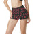 Cherry Black Background High Waisted Spandex Shorts-JTAMIGO.COM