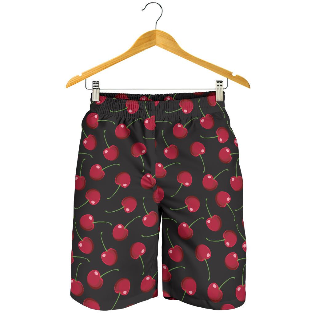 Cherry Black Background Mens Shorts-JTAMIGO.COM