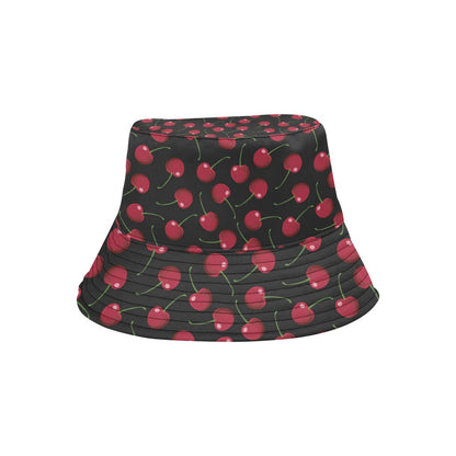 Cherry Black Background Unisex Bucket Hat