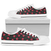 Cherry Black Background Women Low Top Shoes