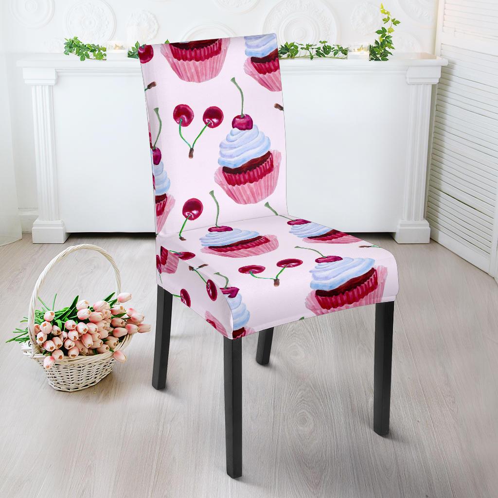 Cherry Cupcake Pink Pattern Dinning Chair Slipper-JTAMIGO.COM