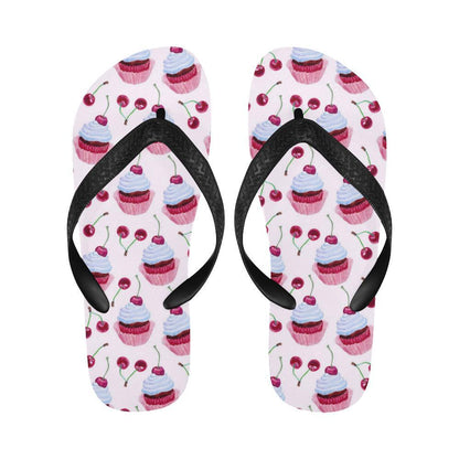 Cherry Cupcake Pink Pattern Flip Flops-JTAMIGO.COM