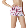 Cherry Cupcake Pink Pattern High Waisted Spandex Shorts-JTAMIGO.COM