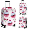 Cherry Cupcake Pink Pattern Luggage Cover Protector