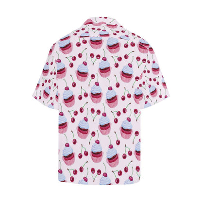 Cherry Cupcake Pink Pattern Men Aloha Hawaiian Shirt