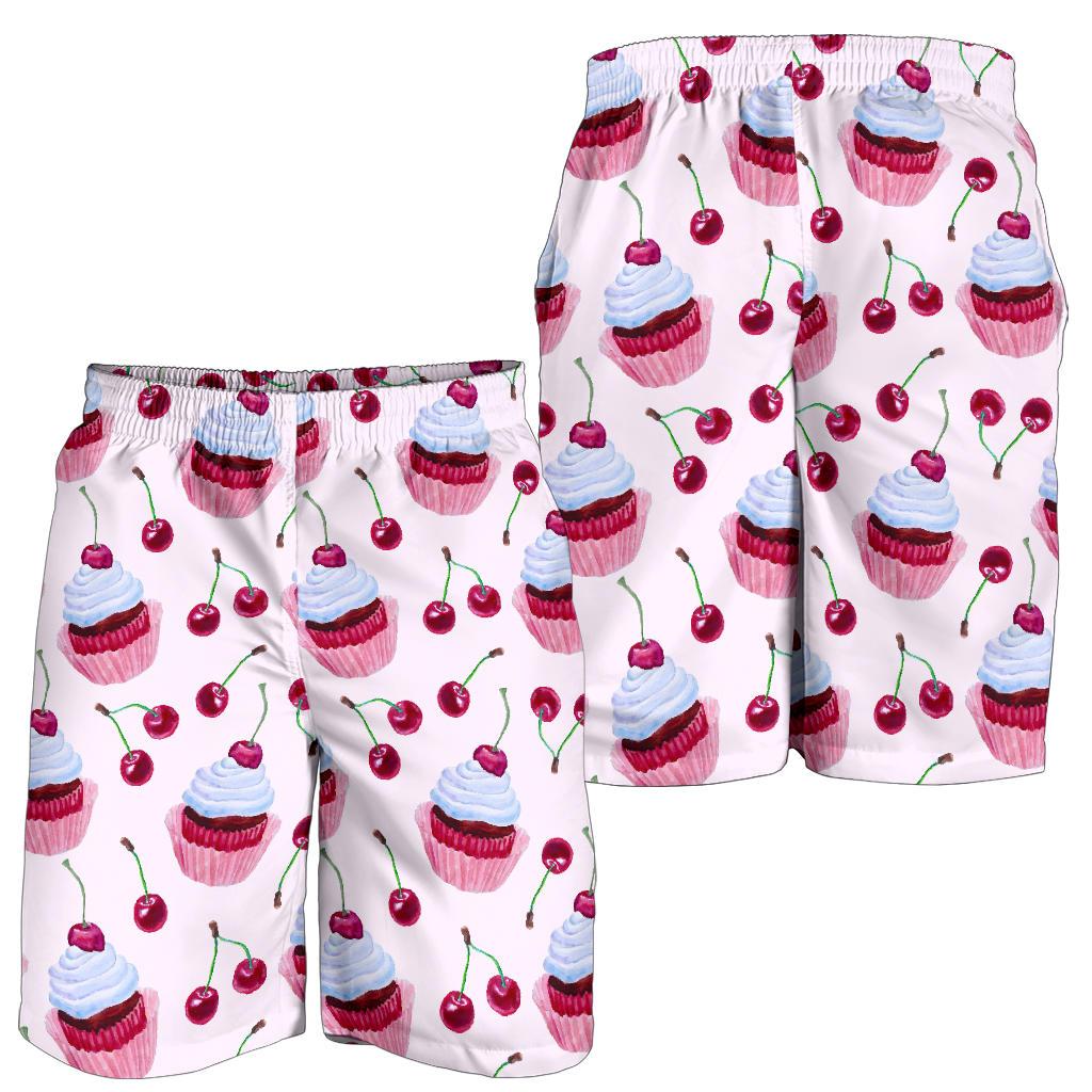Cherry Cupcake Pink Pattern Mens Shorts-JTAMIGO.COM
