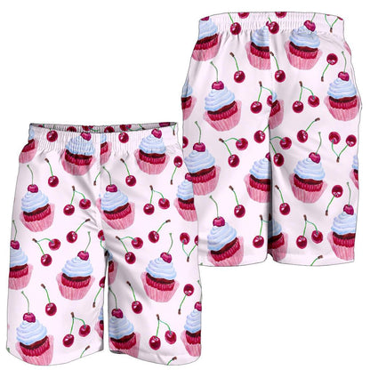 Cherry Cupcake Pink Pattern Mens Shorts-JTAMIGO.COM