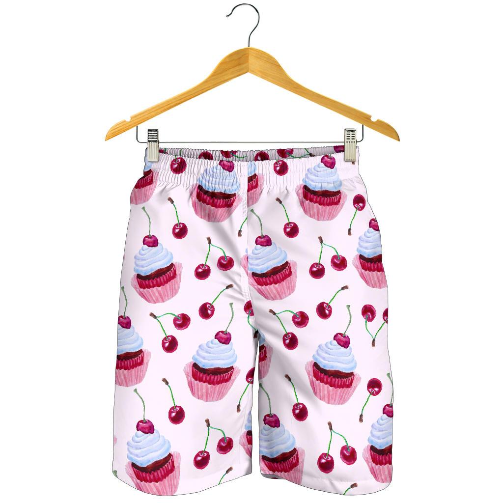 Cherry Cupcake Pink Pattern Mens Shorts-JTAMIGO.COM
