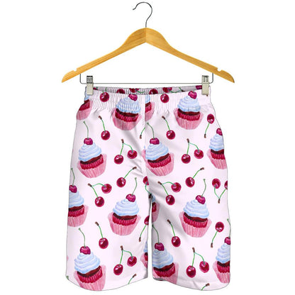Cherry Cupcake Pink Pattern Mens Shorts-JTAMIGO.COM