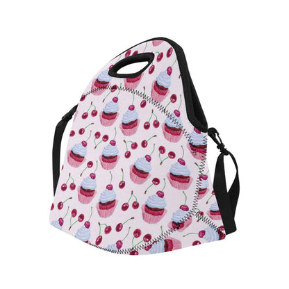 Cherry Cupcake Pink Pattern Neoprene Lunch Bag (Model 1669)(Large)-JTAMIGO.COM