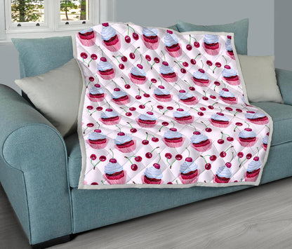 Cherry Cupcake Pink Pattern Premium Quilt-JTAMIGO.COM