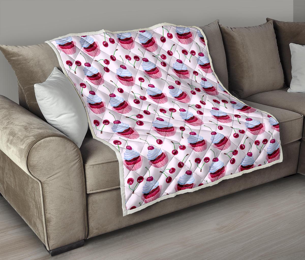 Cherry Cupcake Pink Pattern Premium Quilt-JTAMIGO.COM