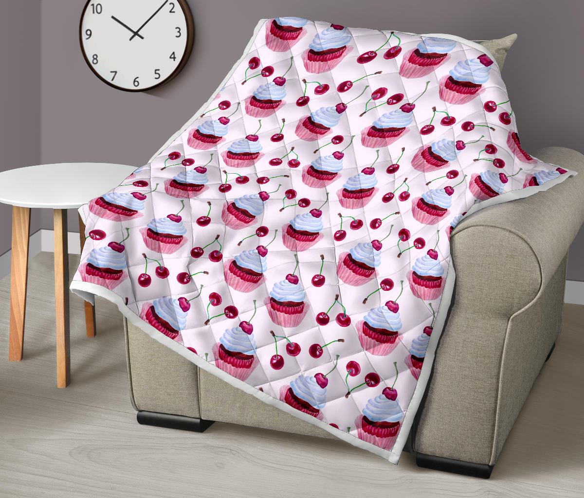 Cherry Cupcake Pink Pattern Premium Quilt-JTAMIGO.COM