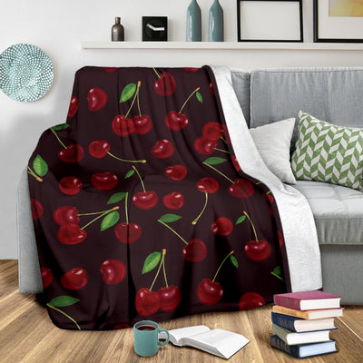 Cherry Fresh Pattern Fleece Blanket