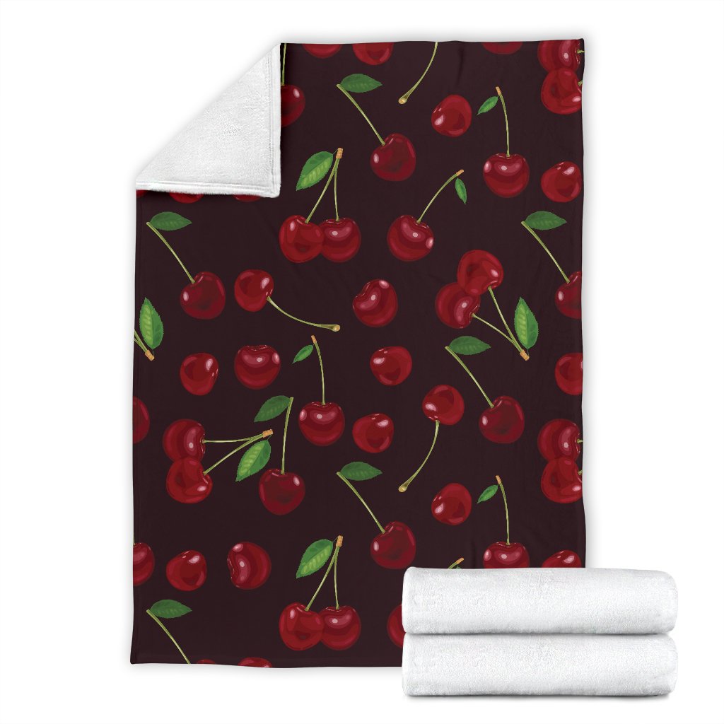 Cherry Fresh Pattern Fleece Blanket