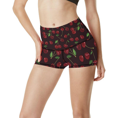 Cherry Fresh Pattern High Waisted Spandex Shorts-JTAMIGO.COM