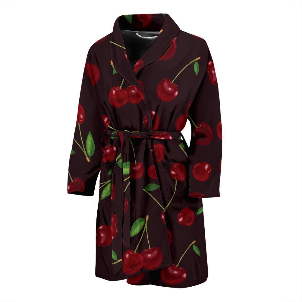 Cherry Fresh Pattern Men Bath Robe-JTAMIGO.COM