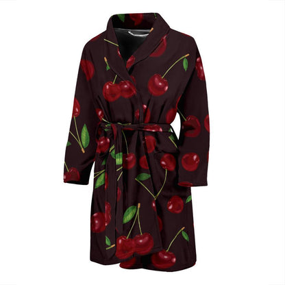 Cherry Fresh Pattern Men Bath Robe-JTAMIGO.COM