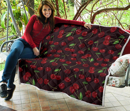 Cherry Fresh Pattern Premium Quilt-JTAMIGO.COM