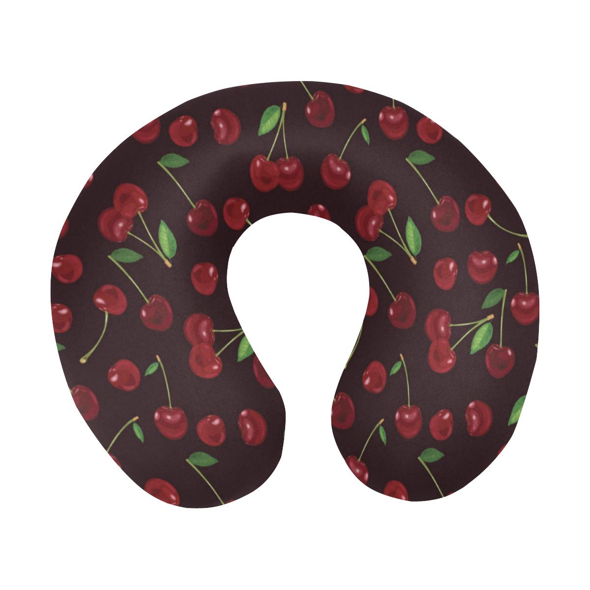 Cherry Fresh Pattern U-Shaped Travel Neck Pillow-JTAMIGO.COM
