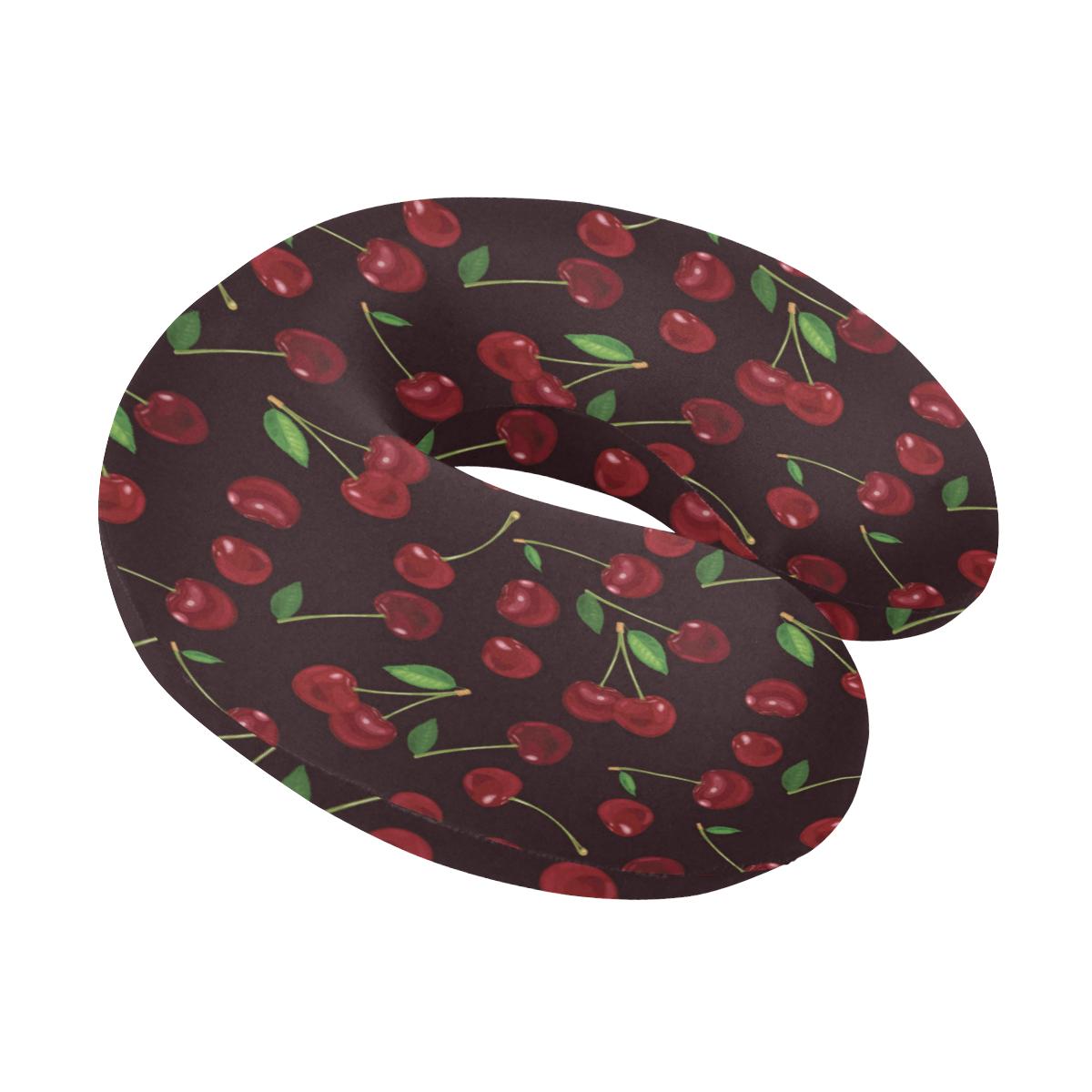Cherry Fresh Pattern U-Shaped Travel Neck Pillow-JTAMIGO.COM