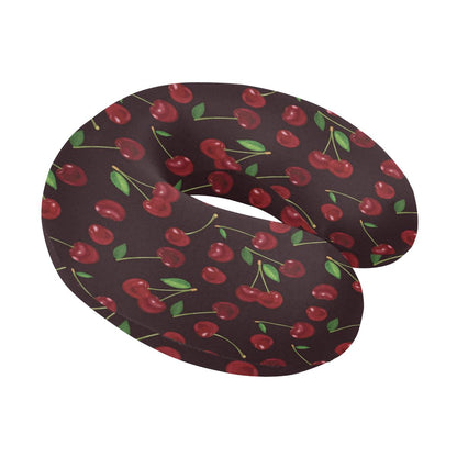Cherry Fresh Pattern U-Shaped Travel Neck Pillow-JTAMIGO.COM