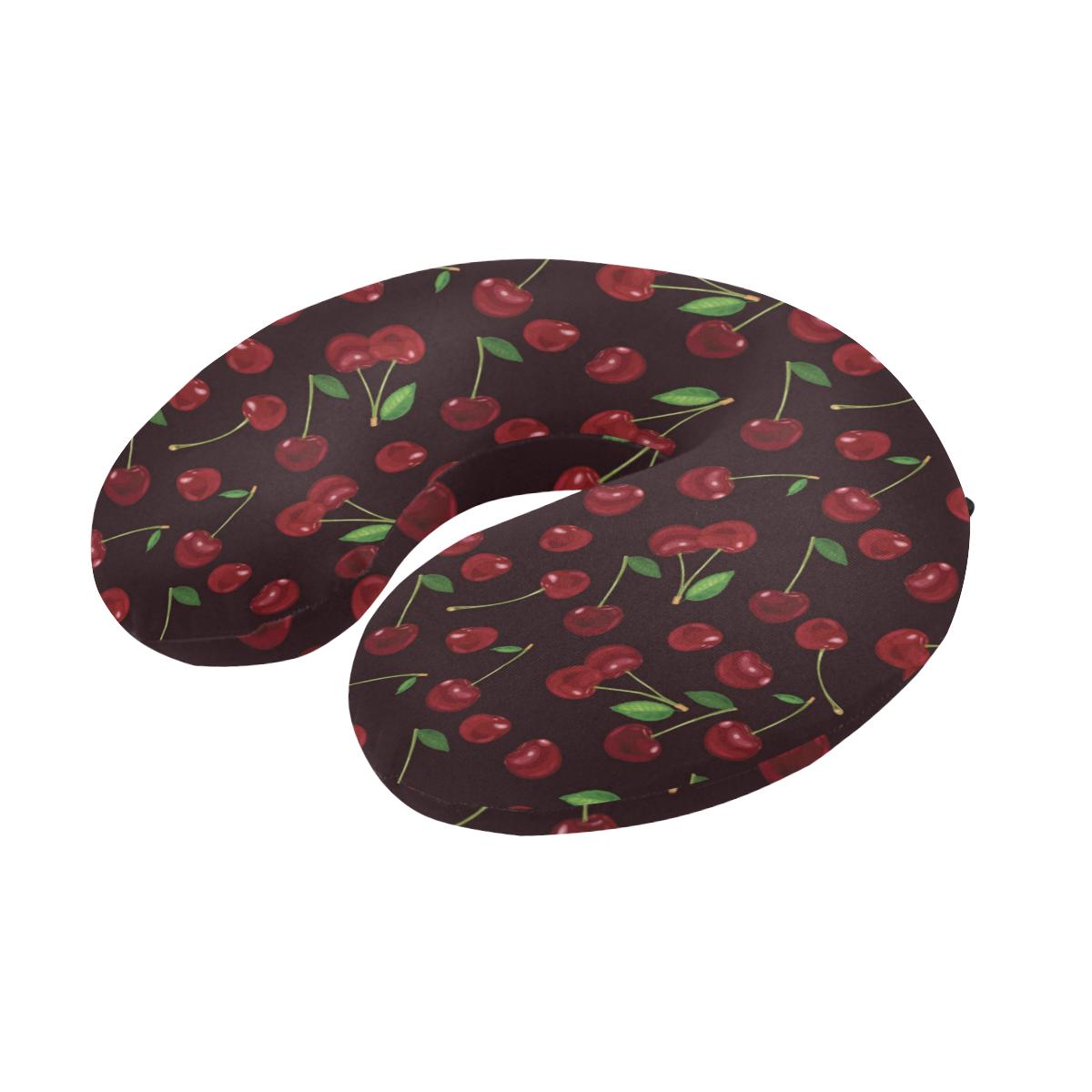 Cherry Fresh Pattern U-Shaped Travel Neck Pillow-JTAMIGO.COM