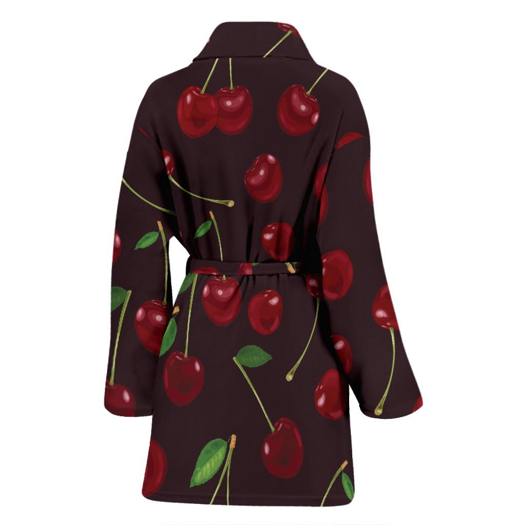 Cherry Fresh Pattern Women Bath Robe-JTAMIGO.COM