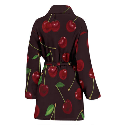 Cherry Fresh Pattern Women Bath Robe-JTAMIGO.COM